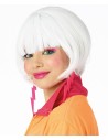 Perruque blanche coupe au carré