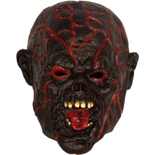 Masque noir latex effet lave à LED pour costume Halloween original