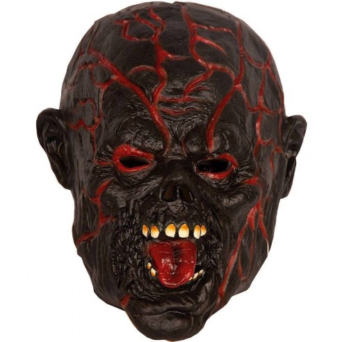 Masque noir latex effet lave à LED pour costume Halloween original