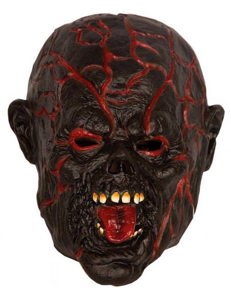 Masque noir latex effet lave à LED pour costume Halloween original