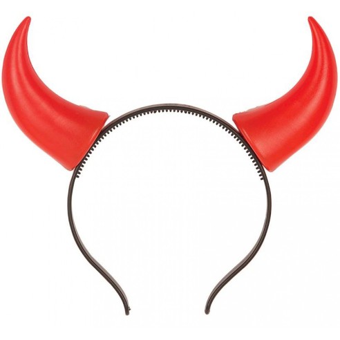Serre-tête avec cornes de diable rouges pour déguisement Halloween