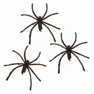 Sachet de 30 petites araignées noires pour décoration Halloween 2