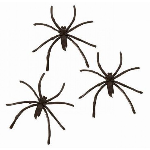 Sachet de 30 petites araignées noires pour décoration Halloween