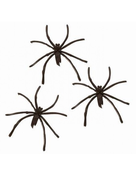 Sachet de 30 petites araignées noires pour décoration Halloween