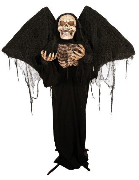 Déco squelette animé, sonore et lumineux 170cm pour Halloween