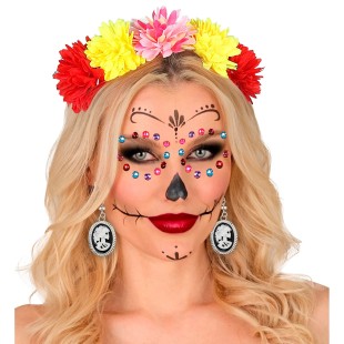 Paire de boucles d'oreilles camée crâne pour votre costume Halloween