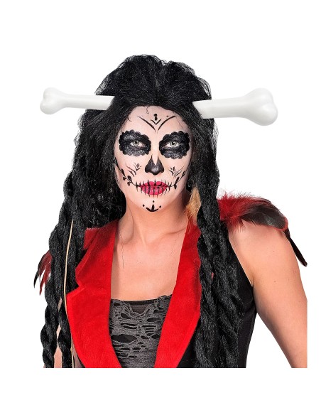 Serre-tête avec os qui traverse la tête pour se déguiser