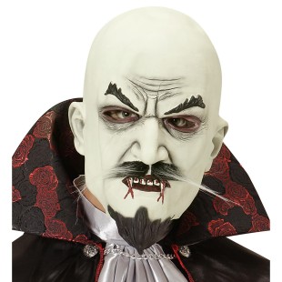 Masque de vampire avec bouc et moustache pour costume Halloween