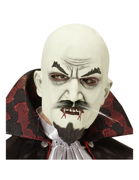 Masque de vampire avec bouc et moustache pour costume Halloween