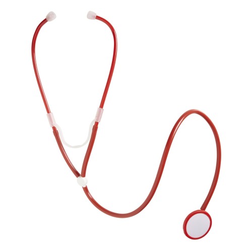 Stéthoscope de médecin rouge pour déguisement infirmière sexy