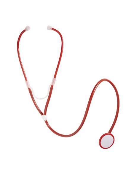 Stéthoscope de médecin rouge pour déguisement infirmière sexy