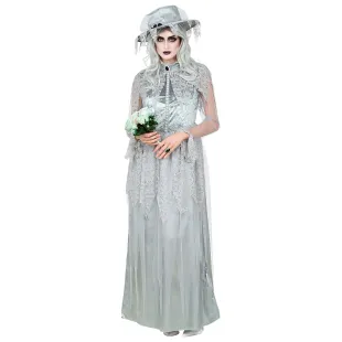 Costume robe de mariée effrayante adulte pour soirée Halloween à Lille