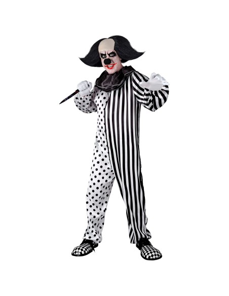 Déguisement de clown Pierrot noir et blanc pour costume de cirque