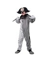 Déguisement clown Pierrot noir et blanc