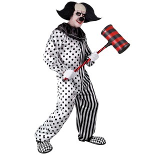 Déguisement de clown Pierrot noir et blanc pour costume de cirque 2