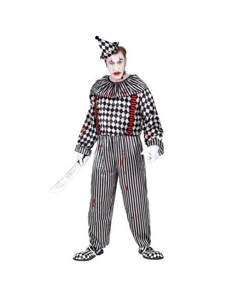 Déguisement de clown vintage ensanglanté pour costume Halloween