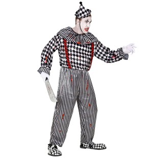 Déguisement de clown vintage ensanglanté pour costume Halloween 2