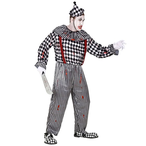 Déguisement de clown vintage ensanglanté pour costume Halloween
