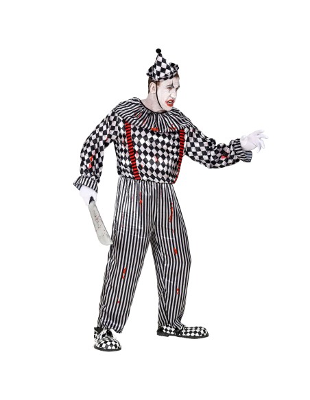 Déguisement de clown vintage ensanglanté pour costume Halloween