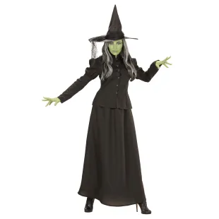 Déguisement de sorcière classique noir pour costume Halloween