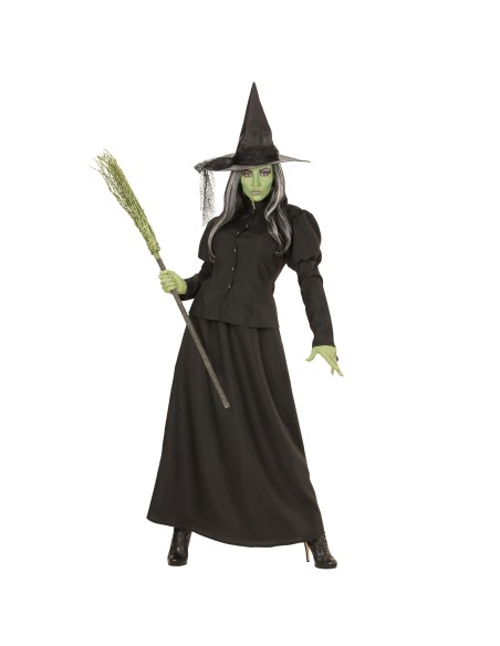 Déguisement de sorcière classique noir pour costume Halloween
