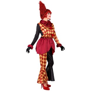 Déguisement clown arlequin pour femme coloré costume de cirque 2