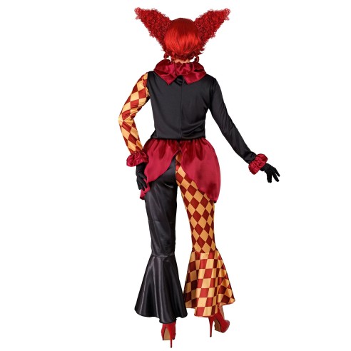 Déguisement clown arlequin pour femme coloré costume de cirque