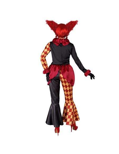 Déguisement clown arlequin pour femme coloré costume de cirque