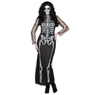 Déguisement robe squelette femme pour costume Halloween à Lille