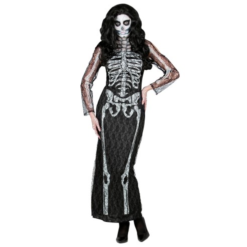 Déguisement robe squelette femme pour costume Halloween à Lille
