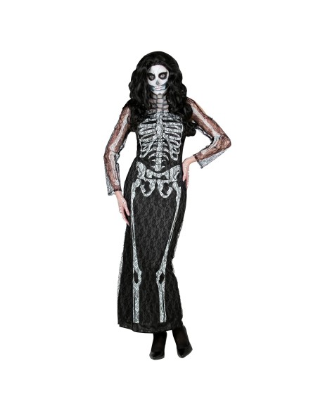 Déguisement robe squelette femme pour costume Halloween à Lille
