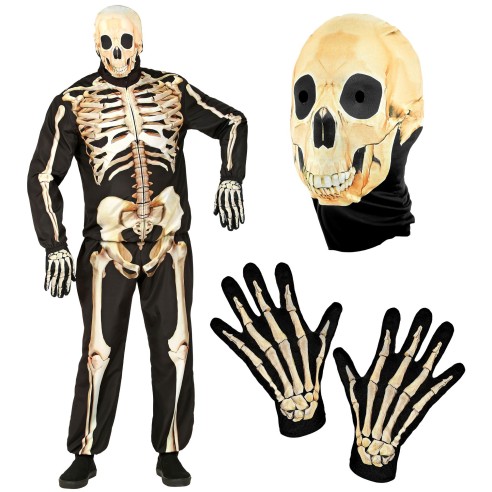 Déguisement combinaison de squelette pour costume Halloween