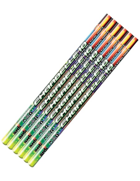 6 chandelles romaines 10 boules lumineuses artifice