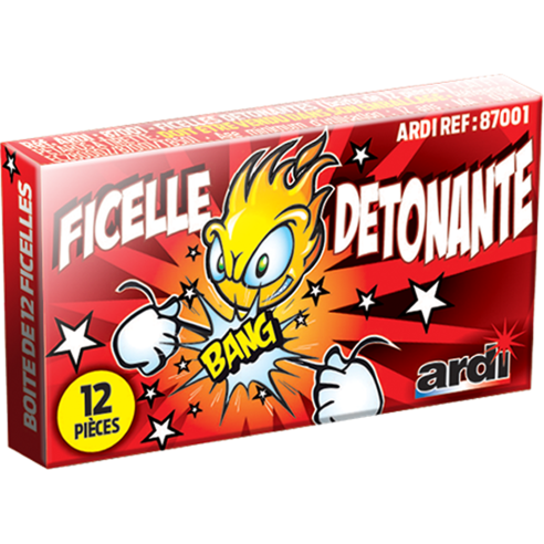 Boite de 12 ficelles détonantes artifice inoffensif pour enfants