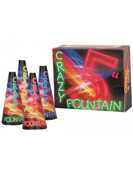 4 fontaines Crazy lumineuses pour feu d'artifice extérieur