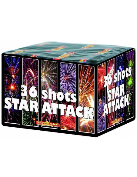 Feu d'artifice automatique Star Attack d'une durée de 36 secondes