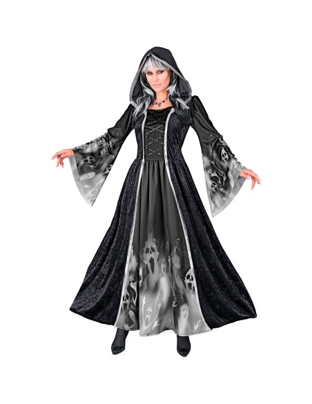 Déguisement âmes hurlantes avec longue robe noire pour Halloween
