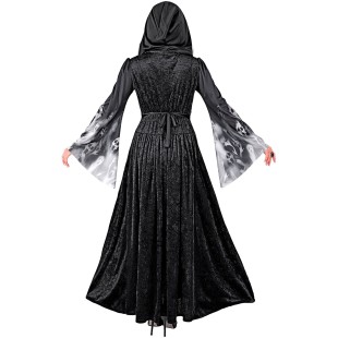 Déguisement âmes hurlantes avec longue robe noire pour Halloween 2
