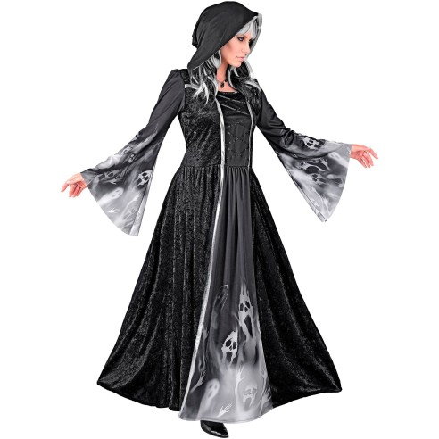 Déguisement âmes hurlantes avec longue robe noire pour Halloween