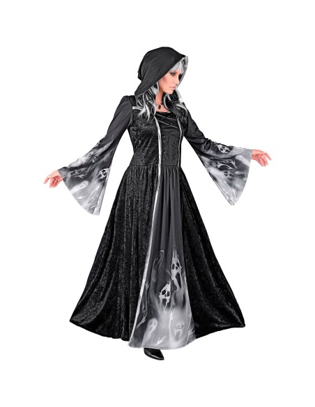 Déguisement âmes hurlantes avec longue robe noire pour Halloween
