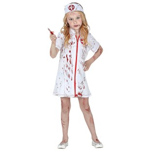 Déguisement infirmière zombie enfant costume Halloween pas cher