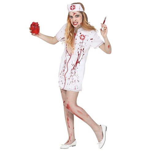 Déguisement infirmière zombie enfant costume Halloween pas cher