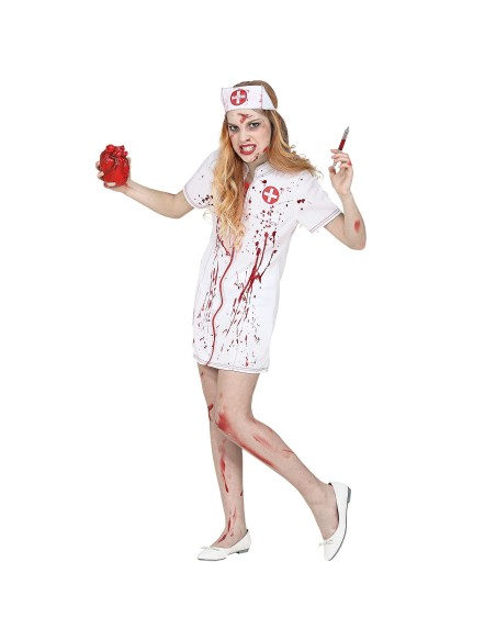 Déguisement infirmière zombie enfant costume Halloween pas cher