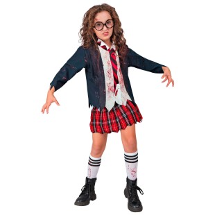 Déguisement écolière zombie pour jeune fille costume Halloween