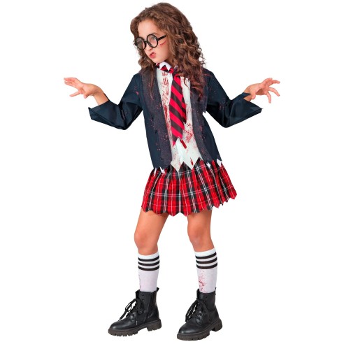 Déguisement écolière zombie pour jeune fille costume Halloween