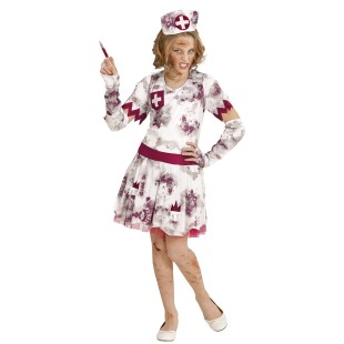 Déguisement zombie infirmière enfant costume Halloween pas cher 2