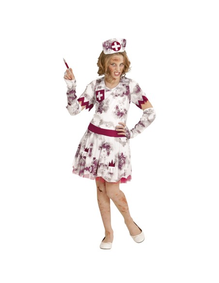 Déguisement zombie infirmière enfant costume Halloween pas cher