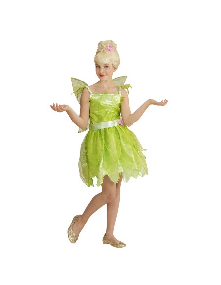 Déguisement de fée verte avec robe et ailes costume pour enfant