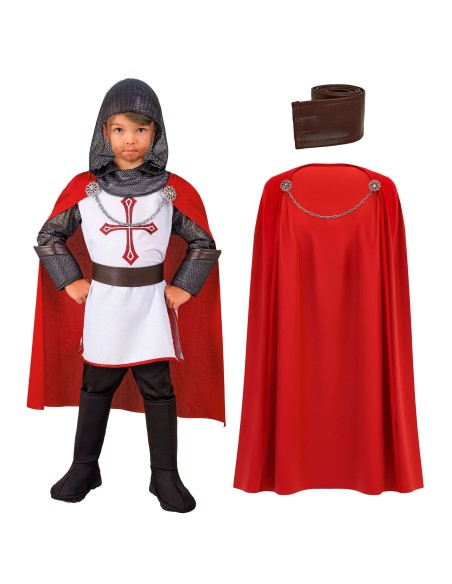 Déguisement de chevalier templier pour garçon costume moyen-âge
