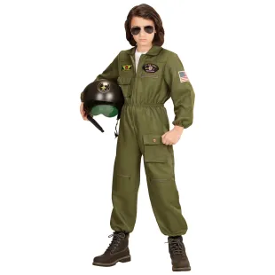 Déguisement pilote de chasse Top Gun enfant prêt à voler en avion
